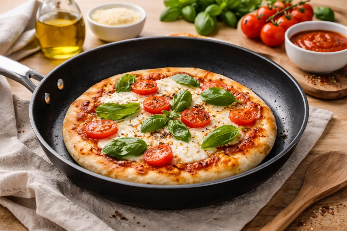 Quel est le meilleur moyen de cuire une pizza maison à la poêle ?