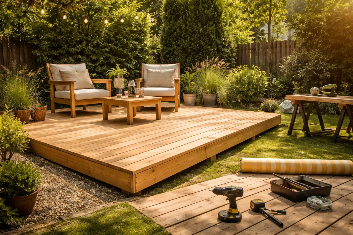 Comment construire une terrasse en bois avec un budget limité